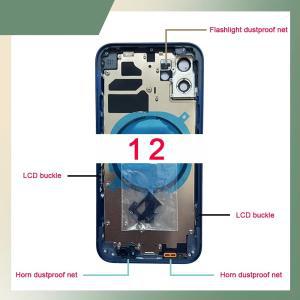 아이폰 호환 12 프로 맥스용 배터리 뒷면 하우징 유리 커버 미들 프레임 SIM 트레이 측면 주요 부품
