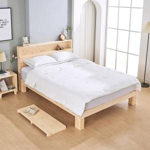 헤드있는 편백나무 호텔형 침대 평상형 원목 침대프레임