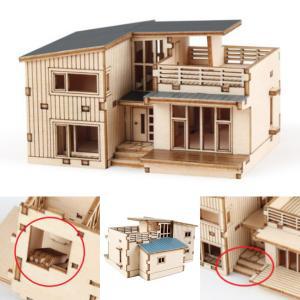 미니어쳐 집 목재 조립 키트 모던 하우스 미니어처 주택 모형 만들기 디오라마 DIY 미술 공예