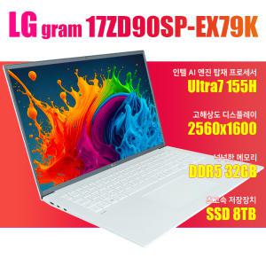 LG그램/17ZD90SP-EX79K/울트라7/NVMe SSD 8TB(교체)