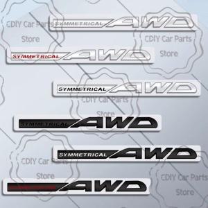 캐리어보호커버 방수 가방커버 팩세이프 자동차 스티커 금속 대칭 AWD 엠블럼 바디 트렁크 데칼, 스바루 포