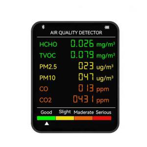 미세먼지측정기 6 in 1 다기능 공기질 감지기 PM2.5 PM10 HCHO TVOC CO CO2 포름알데히드 모니터 LCD 디스
