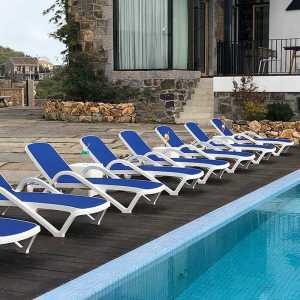 플라스틱썬베드 여름 비치 야외용 호텔 의자 일광욕