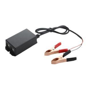 배터리 클립이 있는 DC 전원 어댑터 차량용 USB 충전기 핸드폰 콘센트 클램프 포함 4 포트 12 V 24V