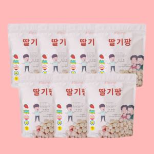 올바름 유아간식 딸기팡 맛있는 유기농쌀과자 50g x 7개