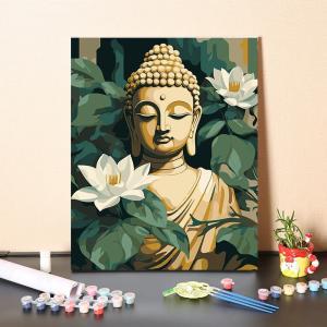 부처님 연꽃 유화 그리기 diy 명화 그림 포스터 색칠하기 페인팅 세트