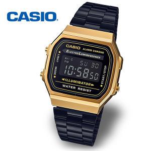 [카시오][정품] CASIO 카시오 A168WEGB-1BDF 흑금 전자 메탈시계