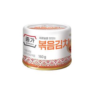 종가집 새콤달콤 맛있는 볶음김치캔 160g x 8개 여행용 휴대용 캠핑용 김치통조림