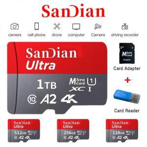 microSD 미니 SD 카드 128GB 마이크로 메모리 1TB 고속 TF/SD 256GB 512GB 플래시 클래스 10 휴대폰 카메라