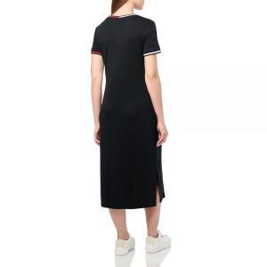 [정품] 타미힐피거 Tommy Hilfiger 여성용 티셔츠 반소매 면 여름 드레스, 블랙. 475269