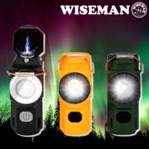 와이즈맨 플라즈마 LED 랜턴 라이터 충전식 색상랜덤 WS-8490 미니
