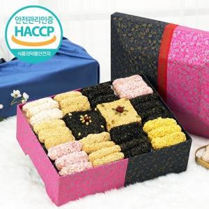 [웰굿]HACCP 강릉 명품 수제전통한과 4단 선물세트 3B(3kg)(+선물박스,보자기포장)