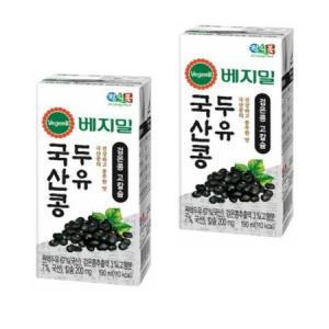 정식품 베지밀 국산콩 두유 검은콩 고칼슘 190ml x 96팩_MC