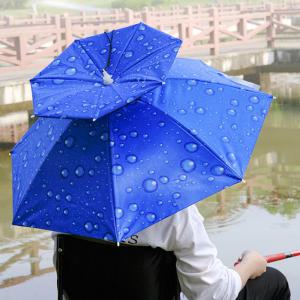 대형 80cm 우산모자 낚시모자 머리에쓰는우산