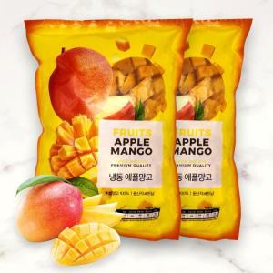 월드홀마켓 냉동 과일 애플망고 1kgx2봉