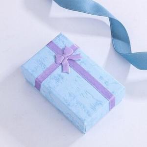선물용 목걸이 케이스 블루 사각 액세서리 종이 박스 포장 보석함 팔찌