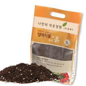 무농약배양토 5L(열매식물에좋은흙)/방울토마토,호박,가지,고추,피망,미니오이
