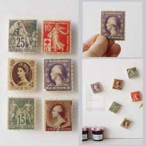 [신세계몰]빈티지 세련된 우표모양 디자인 자석 포토자석