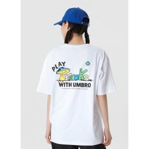 [엄브로](강남점) 남녀공용 플레이버 그래픽 프레쉬 반팔 티셔츠 UP121CRS34WHT