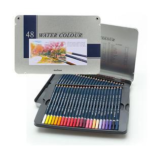문화 수채 색연필 48색세트 틴케이스