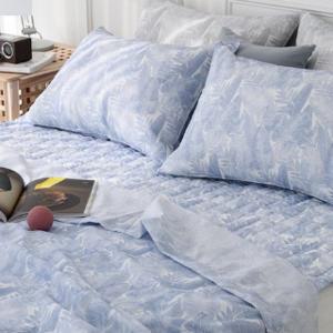 [신세계몰]국산 여름 인견 홑이불 침대 패드 베개커버 침구세트 시원한 얇은이불 바닥 깔개 카페트 Q