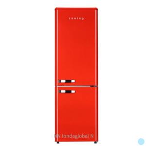 쿠잉 소형 냉장고 1인 자취 원룸 251L 레트로 레드_MC