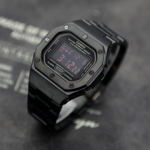 [발렌티노루디]지샥 커스텀 시계 시리즈 DW5600 스퀘어 일체형 블랙 메탈케이스 공구포함