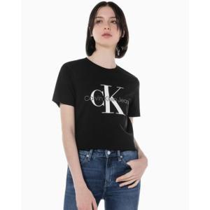 [갤러리아] [캘빈클라인 진]여성 스트레이트핏 모노그램 로고 반팔 티셔츠(J218885BEH)
