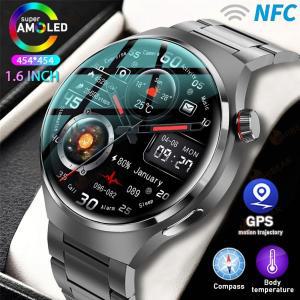 수면안경 화웨이 GT4 프로 GPS NFC 스마트 워치 남성용 360x360 AMOLED 화면 심박수 블루투스 통화 IP68 방