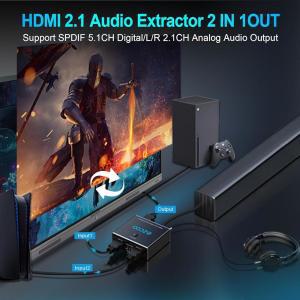 [100%정품] HDMI2.1 오디오 추출기 4K@120Hz D o l b y Atmos ARC CEC VRR ALLM EDID HDCP2.3 다양한 비디