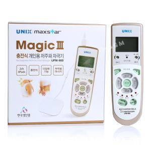 [공식대리점] UPM-900 A 유닉스 충전식 저주파 자극기[2채널 4패드] 마사지기 EMS 안마기
