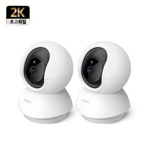 Tapo TC71 2팩 초고화질 2K 300만화소 가정용 홈 CCTV 360도 무선 카메라 512GB 저장 지원