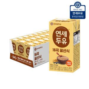 연세우유 16곡 꿀선식 두유 190ml 24팩