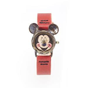 디즈니 미키마우스 수공예 가죽밴드 손목시계 OW112