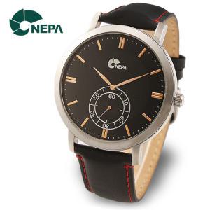 [네파] NEPA 남성 정장 가죽 손목시계 N5015-BLACK