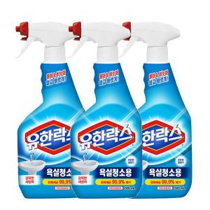 유한락스 욕실청소용 600ml x3개 주방청소 곰팡이제거 다목적세제 살균 소독