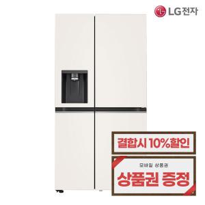 [렌탈] LG 얼음정수기냉장고 렌탈 오브제 얼음정수기냉장고(양문형,원매직) J814MEE35