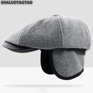 베레모 SHALUOTAOTAO 품질 가을 겨울 열 귀 보호 Berets 남자 패션 플러스