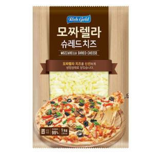 리치 골드 모짜렐라 슈레드 치즈 1kg 1개