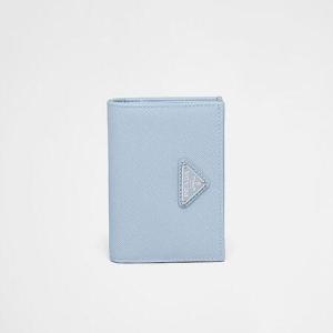 [국내백화점제품] 프라다 사피아노 트라이앵글 로고 반지갑 페일 블루 1MV021 QHH F0EMZ_MC