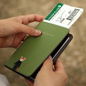레서판다 신여권 케이스 유럽 여행 지갑 전자 여권 해외 안전 자격증 보관함 여행용 카드 커버 가죽 파우치