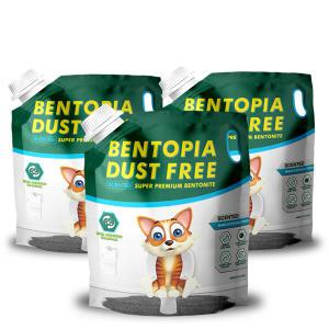 벤토피아 센티드 먼지없는 고양이모래 유향 6.35kg x 3개 벤토나이트 베이비파우더향