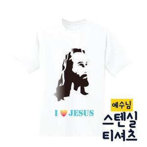 [셀러허브잡화][S52PMR751]두두엠 스텐실 티셔츠 예수님 성인