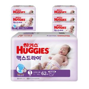 하기스 맥스드라이 밴드 공용 1단계 6팩 372매_MC