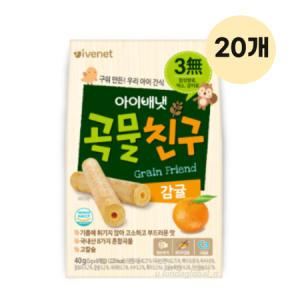 아이배냇 곡물친구 감귤 아기 영양 과자 간식 40g20개_MC