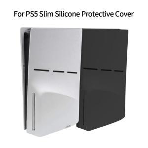PS5 슬림 실리콘 보호 케이스, 먼지 커버, 콘솔 스크래치 방지 게임 액세서리