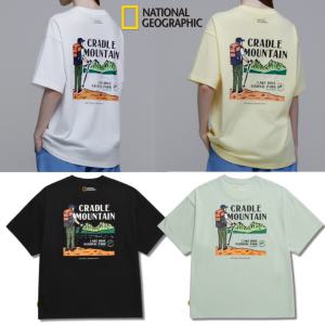 (국내매장판) 24S/S 내셔널지오그래픽 반팔 티셔츠 남자 여자 커플티 남여공용 등산 운동 러닝 면티 반팔티