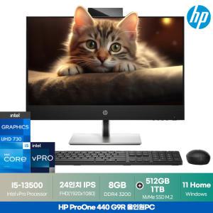 HP 일체형PC ProOne 440 G9R 올인원PC 사무용 인강용 컴퓨터 (i5 vPro/램8GB/SSD 512GB+1TB /윈도우11) 무선키보드+마우스