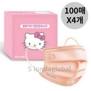 프로월드컵 헬로키티 여름용 중형 핑크 마스크 400매_MC