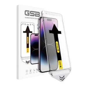 GSB 아이폰 가이드킷 강화유리 액정보호 필름 15 14 13 12 프로 맥스 플러스 2매